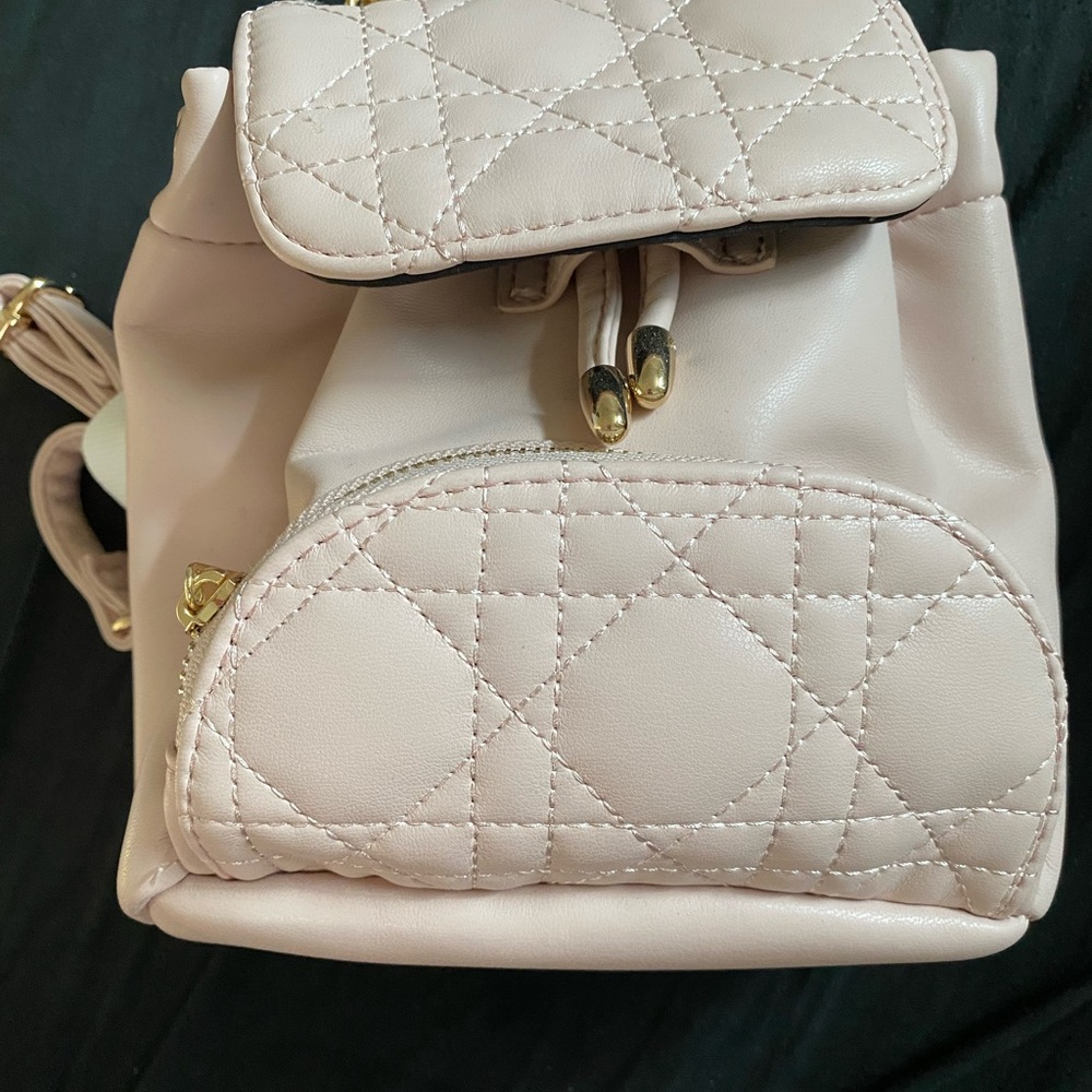 Icing Light Pink Quilted Mini Backpack Purse - image 1